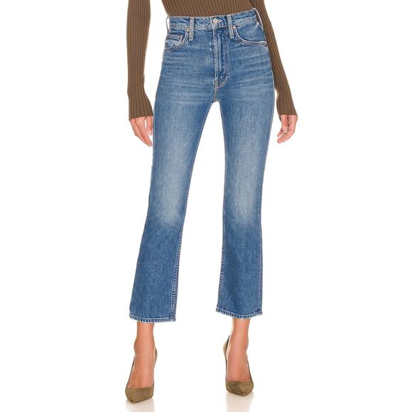 Mother High Waisted Rider Ankle Jeans Denim Running With Scissors Blue Size 32 - Picture 1 of 16